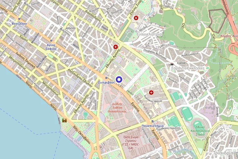 Aristotle University of Thessaloniki map location